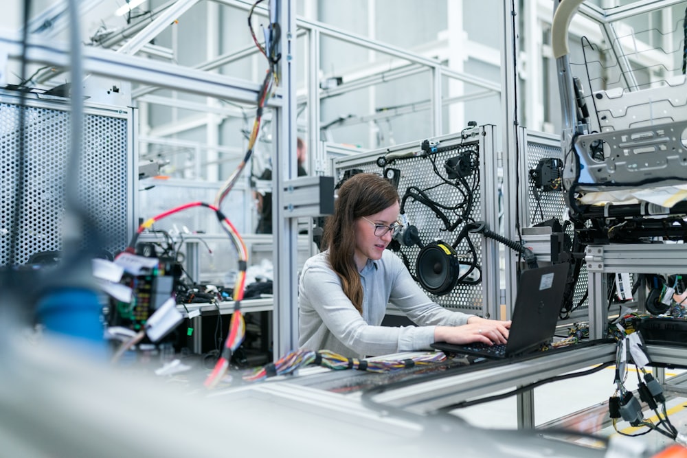 Technical professional in modern workspace